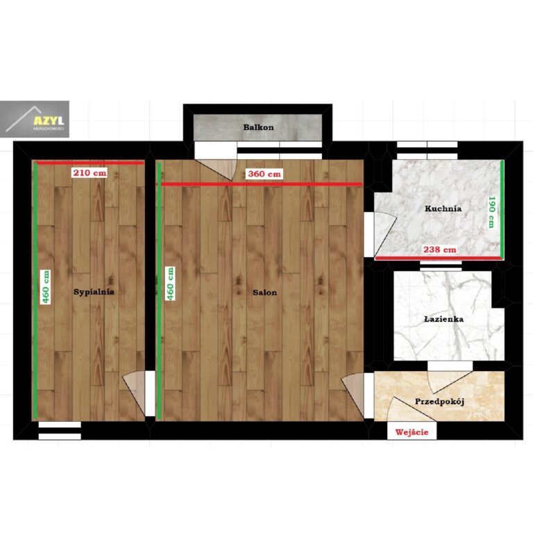 Centrum – 2 pokoje + balkon – idealne na start lub pod wynajem.
